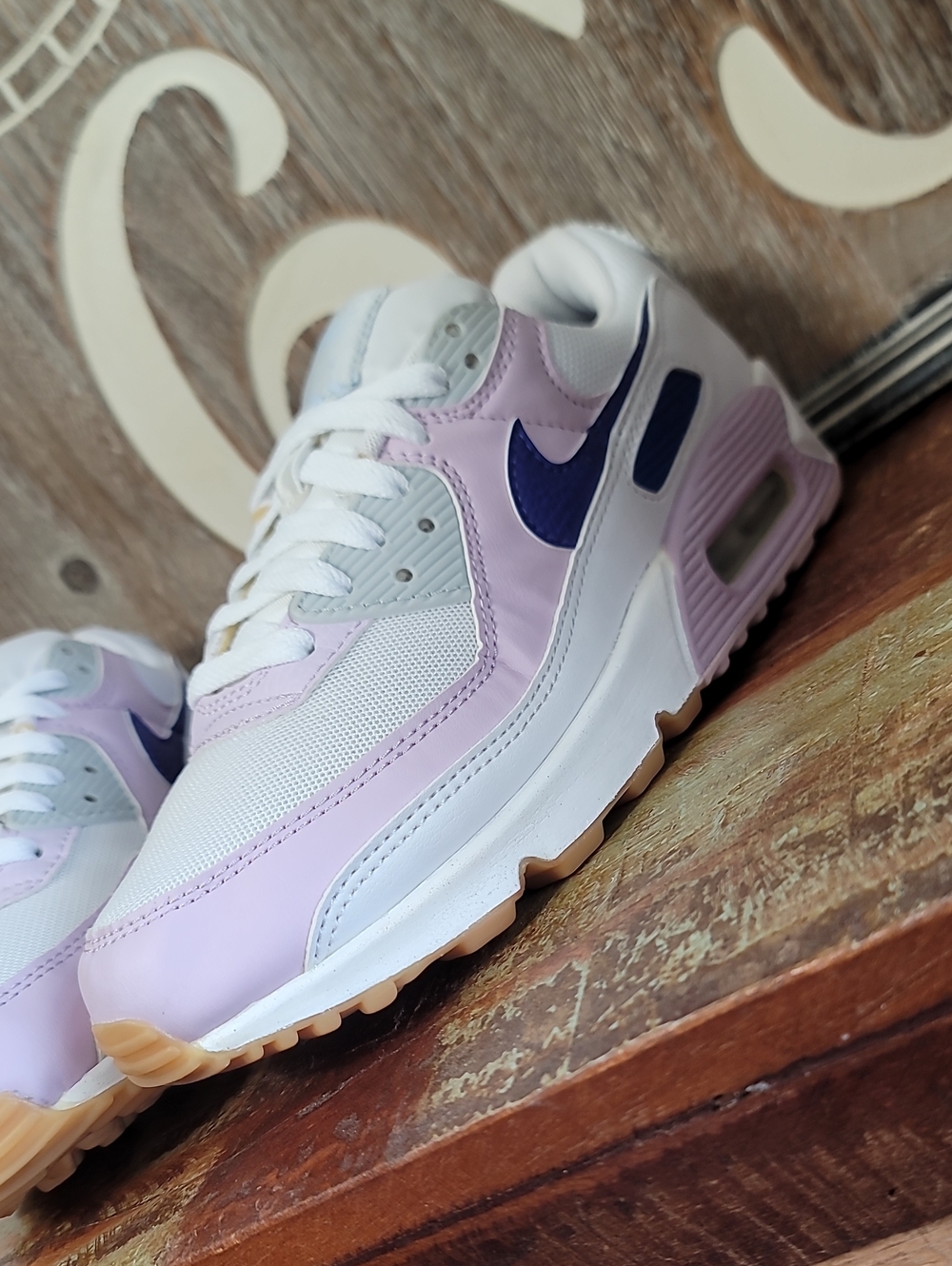 🔥 Nike Wmns Air Max 90 'White Doll' "Light Pink/platinum/Gum" Wmns 8 Good Cond - Picture 7 of 16